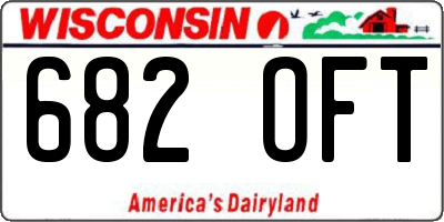 WI license plate 682OFT