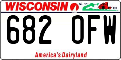 WI license plate 682OFW