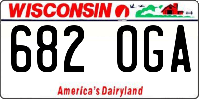 WI license plate 682OGA