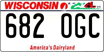 WI license plate 682OGC