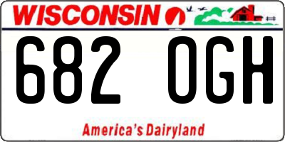 WI license plate 682OGH