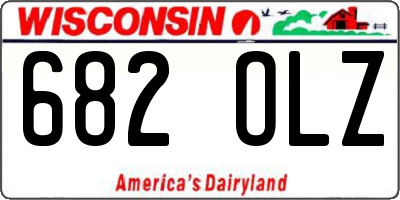 WI license plate 682OLZ
