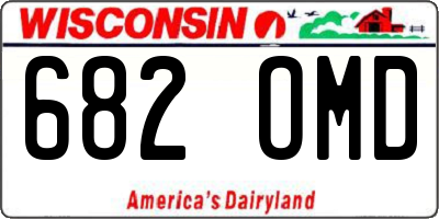 WI license plate 682OMD