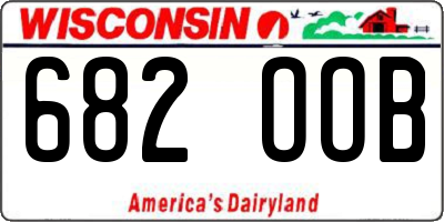 WI license plate 682OOB