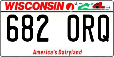 WI license plate 682ORQ