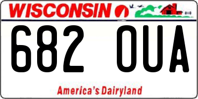 WI license plate 682OUA