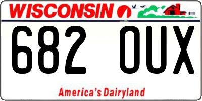 WI license plate 682OUX