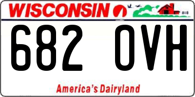 WI license plate 682OVH
