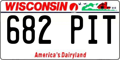WI license plate 682PIT