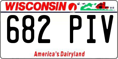WI license plate 682PIV