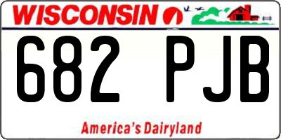 WI license plate 682PJB