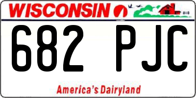 WI license plate 682PJC