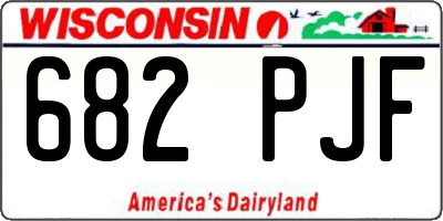 WI license plate 682PJF