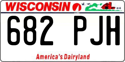 WI license plate 682PJH