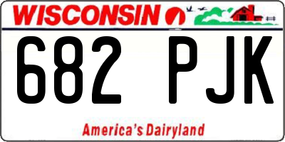 WI license plate 682PJK