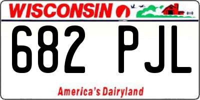 WI license plate 682PJL