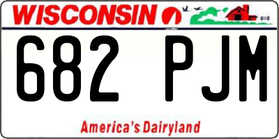 WI license plate 682PJM