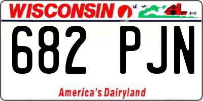 WI license plate 682PJN