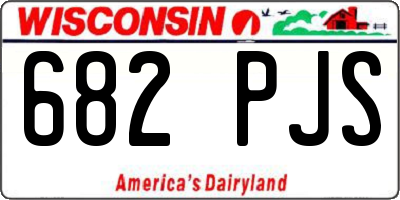 WI license plate 682PJS