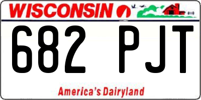 WI license plate 682PJT