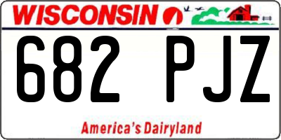 WI license plate 682PJZ