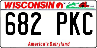 WI license plate 682PKC