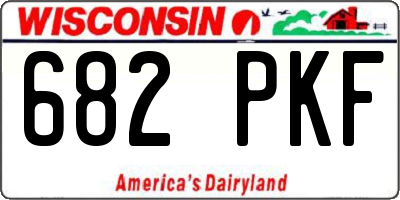 WI license plate 682PKF