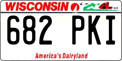 WI license plate 682PKI