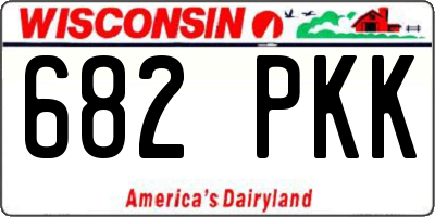WI license plate 682PKK