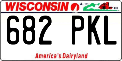 WI license plate 682PKL