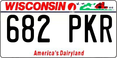 WI license plate 682PKR