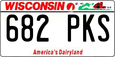 WI license plate 682PKS