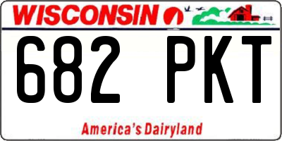 WI license plate 682PKT