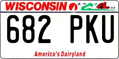 WI license plate 682PKU
