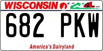 WI license plate 682PKW