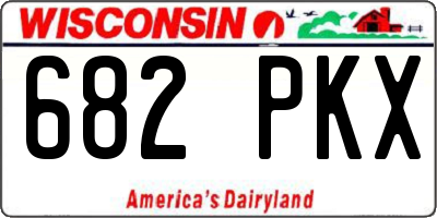WI license plate 682PKX