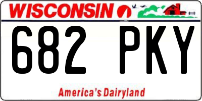 WI license plate 682PKY