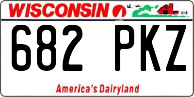WI license plate 682PKZ