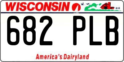 WI license plate 682PLB