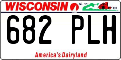 WI license plate 682PLH