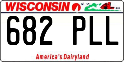 WI license plate 682PLL