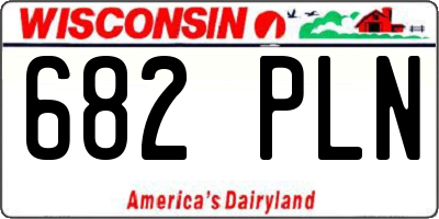 WI license plate 682PLN