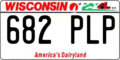 WI license plate 682PLP