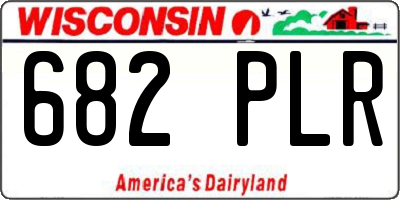 WI license plate 682PLR
