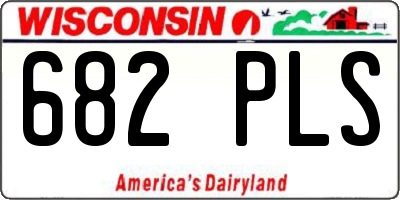 WI license plate 682PLS