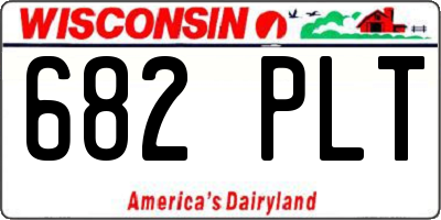 WI license plate 682PLT