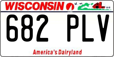 WI license plate 682PLV
