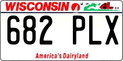 WI license plate 682PLX