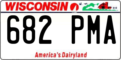 WI license plate 682PMA