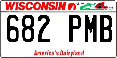 WI license plate 682PMB